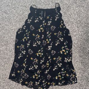 Elegant Floral Black Camisole